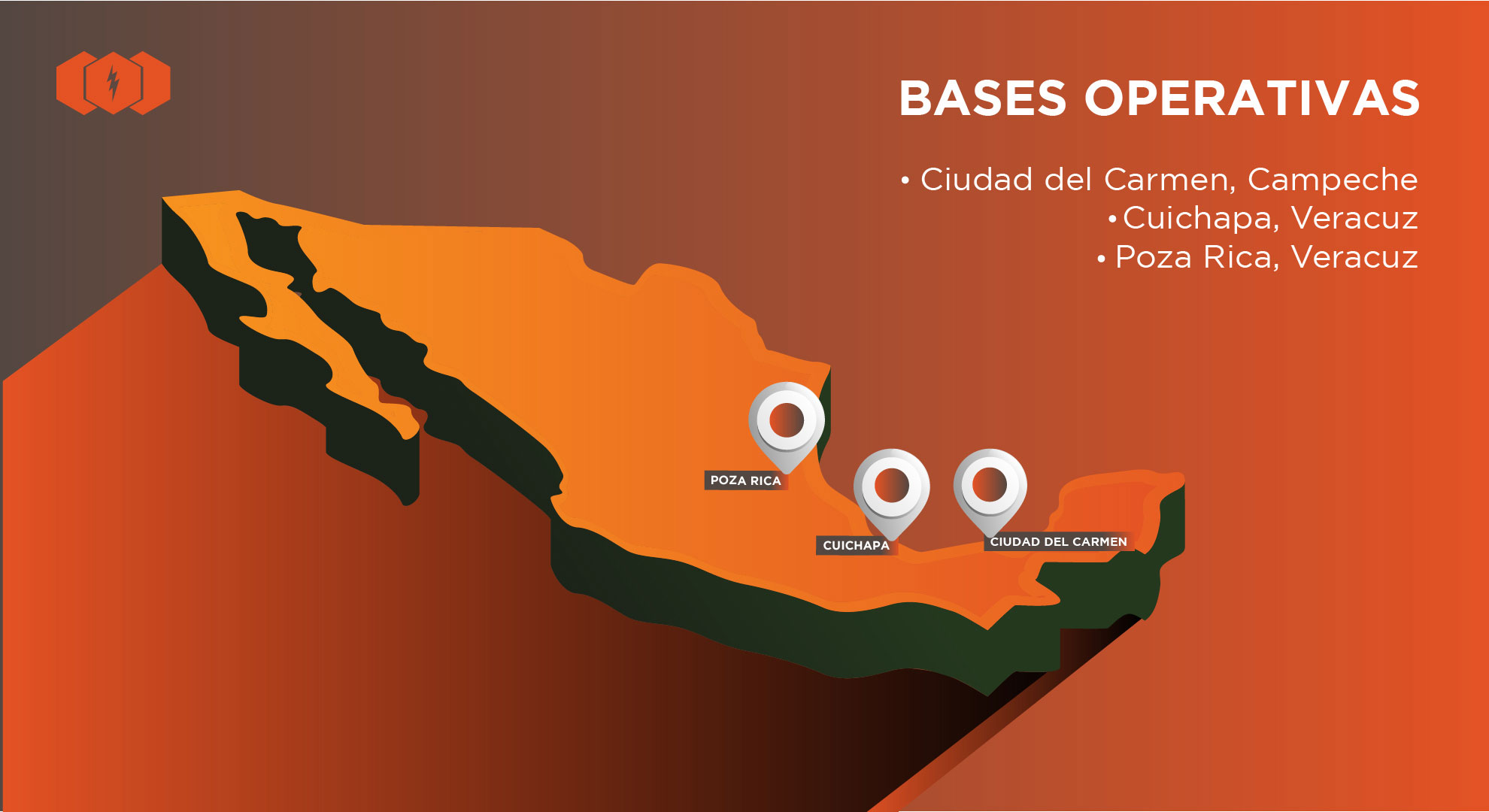Conozca las ubicaciones de nuestras bases
